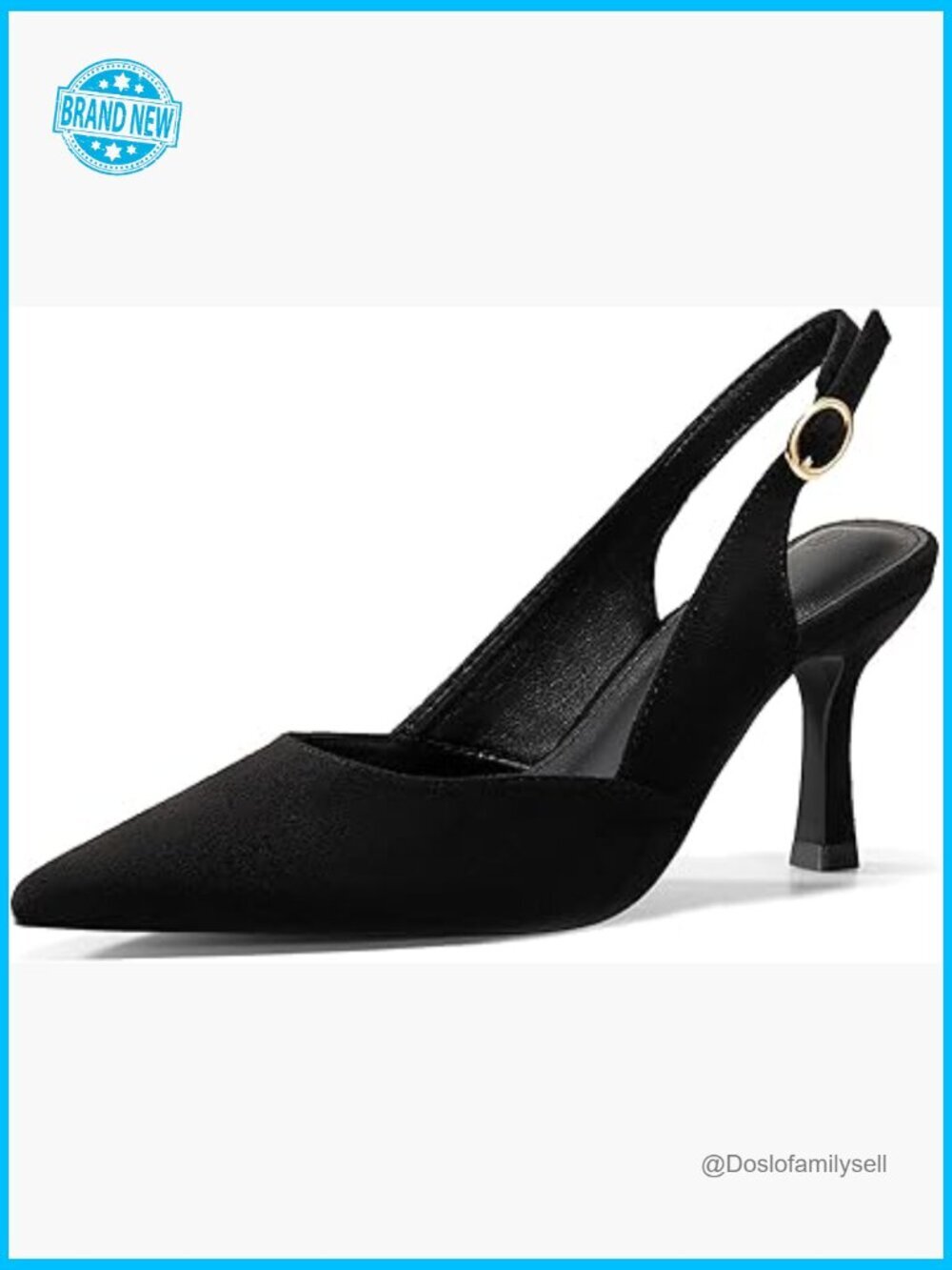 Slingback Kitten Heels Pointed Toe Backless Dress Shoes